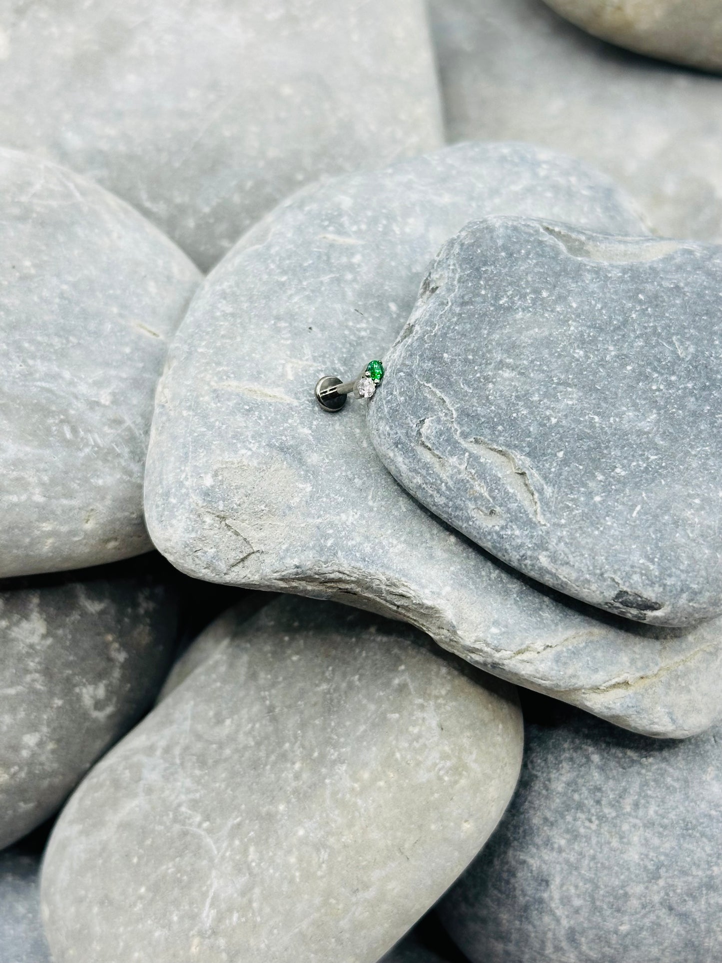 Two Tone Titanium Threadless End Stud