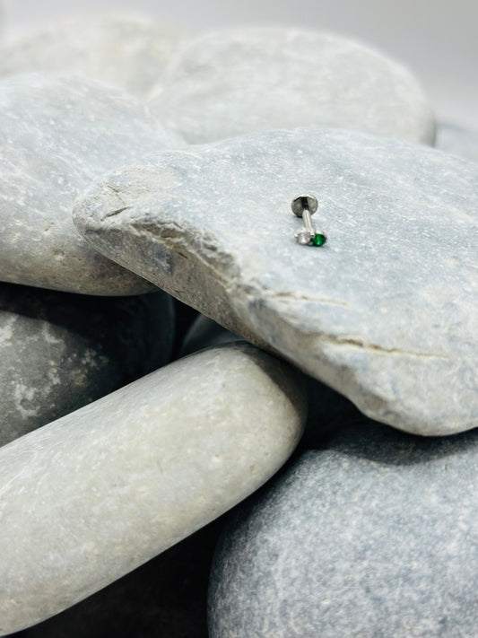 Two Tone Titanium Threadless End Stud