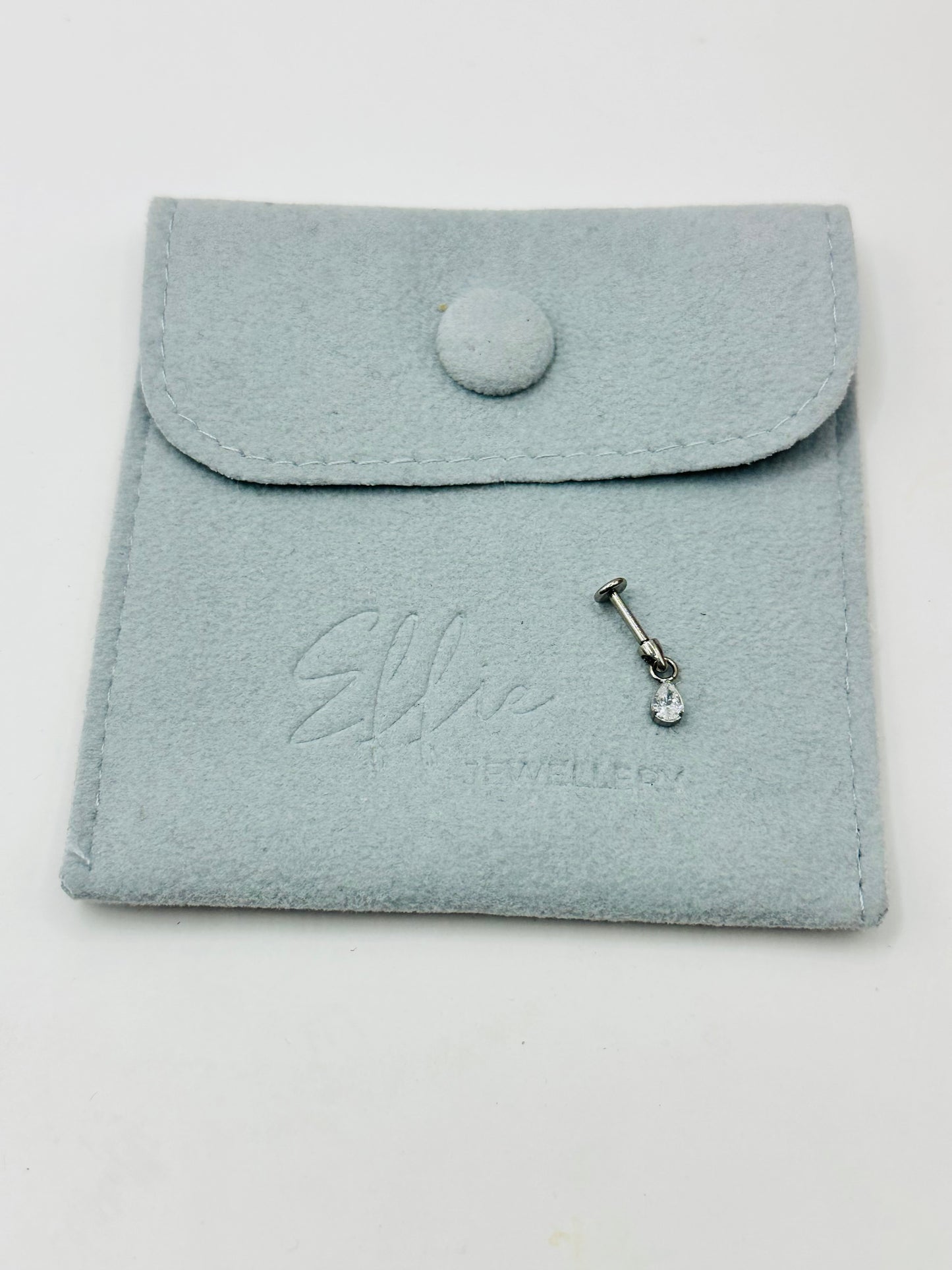 Titanium Teardrop Dangle Internally Threaded Stud