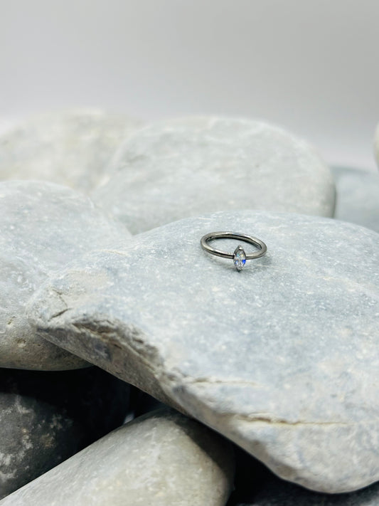 Titanium Marquise 10mm Clicker
