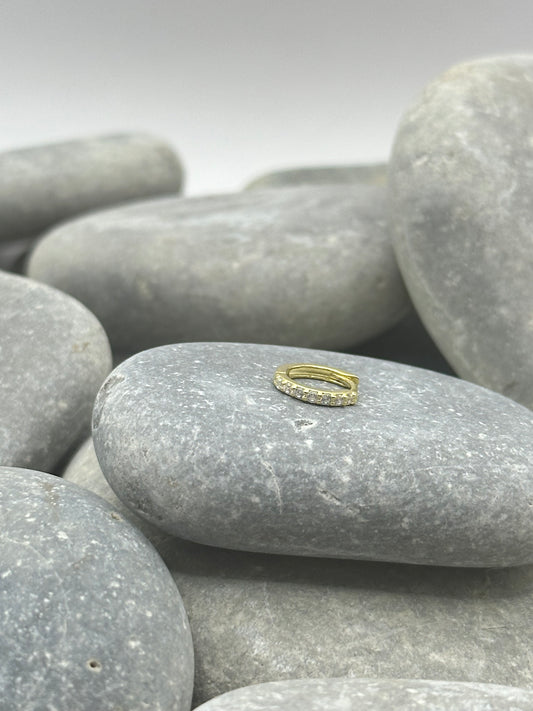 14k Yellow Gold Plated 8mm Hoop