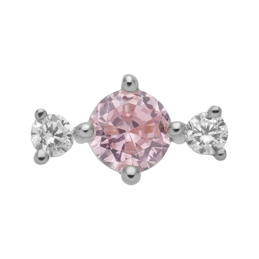14k White Gold Sweetie Threadless End with Titanium Post